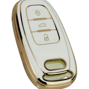 KONTAK ANAHTAR KUMANDA KORUYUCU KILIF TPU BEYAZ AUDI A1-A3-A4-A5-A6-A7-A8-Q3-Q5-Q7-S4-S5-S7-S8-R8-TT HMA019-B