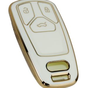 KONTAK ANAHTAR KUMANDA KORUYUCU KILIF TPU YENİ TİP BEYAZ AUDI A1-A3-A4-A5-A6-A7-A8-Q3-Q5-Q7-S4-S5- S7-S8-R8-TT HMA020-B