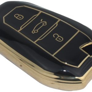 KONTAK ANAHTAR KUMANDA KORUYUCU KILIF TPU SİLİKON SİYAH CITROEN C5 AIRCROSS-C3-C4-C-ELYSEE HMA025-S