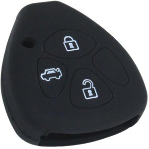 KONTAK ANAHTAR KUMANDA KORUYUCU KILIF SİLİKON 3 TUŞ SİYAH TOYOTA HILUX-COROLLA HMA143-S