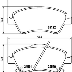 ÖN FREN BALATA TOYOTA AURIS. COROLLA 1.4L 1NDTV NDE150 D-4D dizel 07- 0446502270-0446502370-0446502210