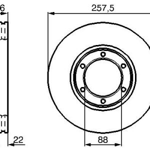 ÖN FREN AYNASI FRONTERA A 2.4I-2.3TD 92-98 CAMPO 91 TROOPER 84-91 AMIGO-GEMINI 257.4x22x6DLxHAVALI 569801-8941723761