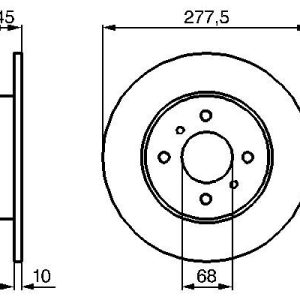 ARKA FREN AYNASI NISSAN PRIMERA P11/WP11 96 02 278x10x4DELİK