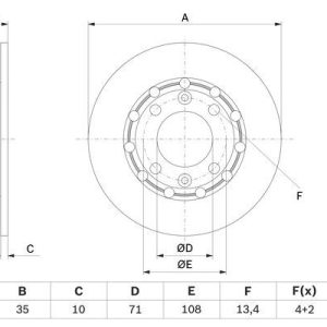 ARKA FREN AYNASI CORSA F 19 MOKKA 20 208 19 2008 19 C4 20 DS3 18 249x35x4DL DOLU