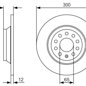 FREN DİSKİ ARKA PASSAT-ARTEON-TIGUAN 2015 300 /12-10 MM 3Q0615301-3Q0615301A