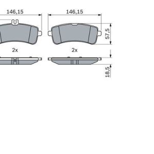 FREN BALATASI ARKA MERCEDES W205 S205 C205 A205 W222 C217 A217 C190 X290 R190