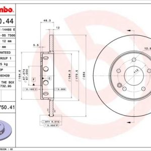 FREN DISKI ON MERCEDES C-CLASS W202 93 00 A2024210212