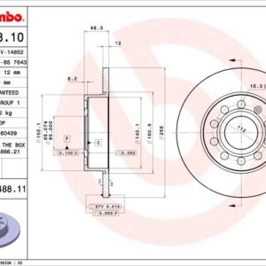 ARKA FREN AYNASI CADDY III-GOLF-V-VI-PLUS-JETTA III-ALTEA 04 A3 03 TOLEDO III-OCTAVIA 04 256x12x9DL 986479155-986479B78-DF4271 1K0615601L-1K0615601AC