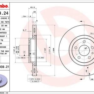 ÖN FREN AYNASI OPEL COMBO D 12 FIAT DOBLO 10 EGEA 16 ALFA ROMEO 147 01 156 97 05 284 x 22 5 DELİK HAVALI 95515331-569095-52119576-46445006
