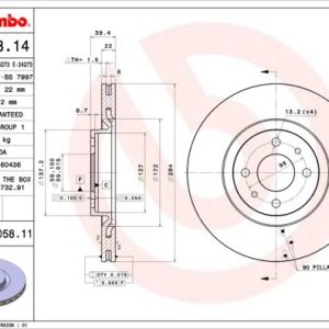 ON FREN DISKI FIAT TIPO 91 95 PUNTO 99 12 COUPE 96 00 ALFA ROMEO 146 95 01 145 95 01 LANCIA DELTA II 93 99 DEDRA 91 99 46403958-46427947-46427949