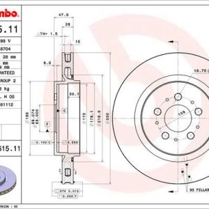ARKA DISK AYNA VOLVO S60 I 03 10 V70 II 03 10