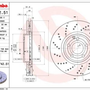FREN DISKI ON MERCEDES CLS-CLASS C218 X218 A0004211812