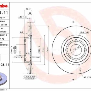 ON FREN DISK FIESTA VI 18 2272661-K1BC-1125-AB