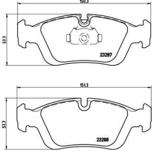 FREN BALATASI ON BMW E46 E36 91 05 34116761244