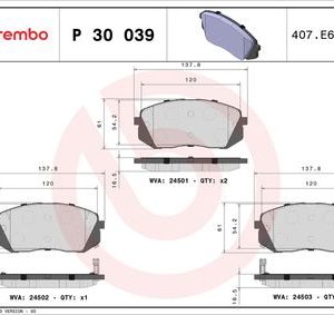 ÖN FREN BALATA HYUNDAI İX35 2.0L D4HA CRDİ dizel 136hp 10-15 / KIA SPORTAGE 2.0L D4EA D4HA dizel 06-15 Şimsiz 581011DA50-581012SA70-581010ZA00