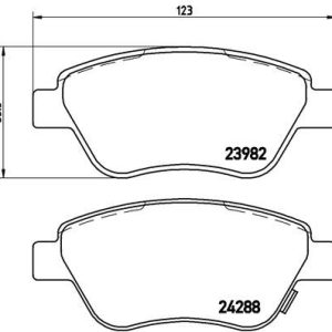 ÖN BALATA CORSA D KÜÇÜK TİP 1.0-1.2-1.3 CDTI-1.4 06 ADAM 14 DOBLO 03 PANDA 04 1605226-93169174-77364919-93169254
