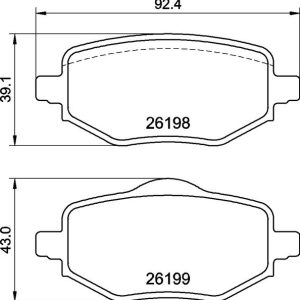 ARKA FREN BALATASI OTOMATİK EL FRENİ CORSA F-C4-208-2008-DS3 1643574280-1680301680
