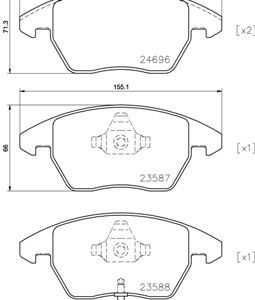ÖN BALATA FİŞLİ CADDY III 04 GOLF IV V VI 97 JETTA PASSAT 05 POLO 09 OCTAVIA 04 1K0698151-1K0698151E-WVA23587