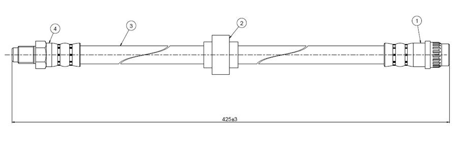 ÖN FREN HORTUMU MEGANE CLASSIC-SCENIC 1.4 16V-1.6 16V-1.9 DCI-1.9DTI-2.0 16V-RN 1.6E 96 7700840390-8671016857