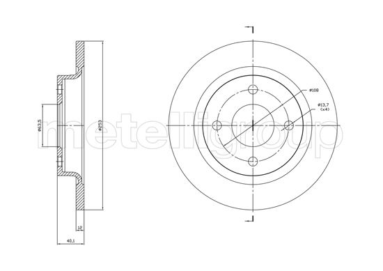 ARKA FREN DISK AYNA FIESTA 17