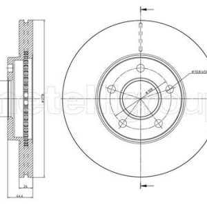 ON FREN DISK AYNASI CONNECT 1.8TDCI 02 13 ABS LI 278x24x5DL HAVALI