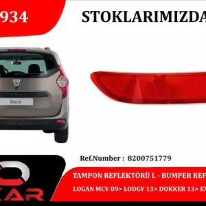 TAMPON REFLEKTÖRÜ L LOGAN MCV 09 LODGY 13 DOKKER 13 EXPRESS 21