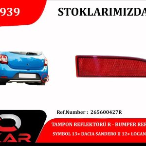 TAMPON REFLEKTÖRÜ R SYMBOL 13 DACIA SANDERO II 12 LOGAN II 12