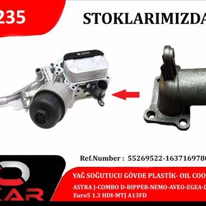 YAG SOGUTUCU GOVDE PLASTIK ASTRA J-COMBO D-BIPPER-NEMO-AVEO-EGEA-DOBLO-LINEA Euro5 1.3 HDI-MTJ A13FD