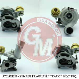 TURBO ŞARJ RENAULT LAGUAN II TRAFİC II MASTER II1.9 DCİ F9Q 7701478022-7700105102-7700108052