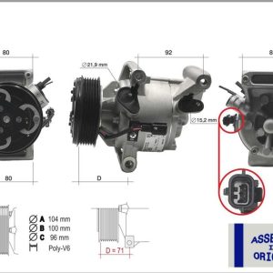 KLİMA KOMPRESÖRÜ SIFIR ÜRÜN DACIA DUSTER-SANDERO-LOGAN MCV NİSSAN MICRA 1.5DCİ K9K