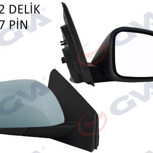 DIŞ DİKİZ AYNASI SAĞ MEGANE-FLUENCE 08 ELEKTRİKLİ ISITMALI SİNYALLİ ASTARLI KONVEKS 7 FİŞ VM-6138EHPR