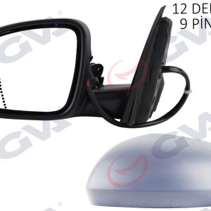 DIŞ DİKİZ AYNASI SOL MEGANE 15 ELEKTRİKLİ ISITMALI KATLANIR SİNYALLİ ASTARLI ASFERİK VM-6142EBFPAL