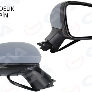 DIŞ DİKİZ AYNASI SAĞ ELEKTRİKLİ ISITMALI SİNYALLİ SENSÖRLÜ ASTARLI KONVEKS CLIO V 19- 12H9P