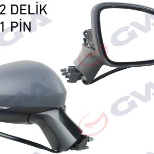 DIŞ DİKİZ AYNASI SAĞ ELEKTRİKLİ ISITMALI SİNYALLİ KATLANIR SENSÖRLÜ ASTARLI KONVEKS CLIO V 19- 12H11P 963017280R-963742692R-963651460R