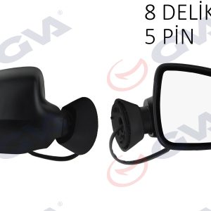 DIŞ DİKİZ AYNASI SAĞ LOGAN SW-MCV 08 ELEKTRİKLİ ISITMALI KONVEKS 5 FİŞ VM-6801EHR 6001549679-963019589R