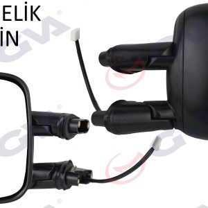 DIŞ DİKİZ AYNASI SOL ELEKTRİKLİ ASTARLI FIAT DOBLO 00 10 KONVEKS 3 FİŞ