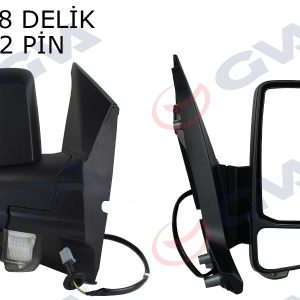 DIŞ DİKİZ AYNASI SAĞ TRANSİT CUSTOM V362 12 MEKANİK DESENLİ SİNYALLİ KONVEKS VM-6325R 1766579-682BL5JA6