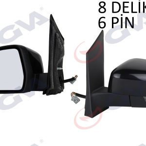 DIŞ DİKİZ AYNASI SOL FOCUS II 08 11 ELEKTRİKLİ ISITMALI SİNYALLİ ASFERİK 6 FİŞ VM-6304EHAL KAPAKLI 8M5117683AF