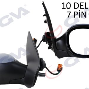 DIŞ DİKİZ AYNASI SAĞ 206 04 ELEKTRİKLİ ISITMALI SENSÖRLÜ ASTARLI ASFERKLİ 7 FİŞ VM-208EHPSR 8149.KN-8149.KC-8148.XZ