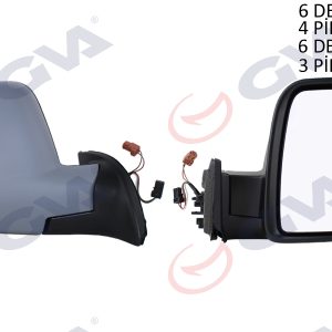 DIŞ DİKİZ AYNASI SAĞ BERLINGO-PARTNER 08 ELEKTRİKLİ ISITMALI SENSÖRLÜ ASTARLI KONVEKS VM-6118EHPSR