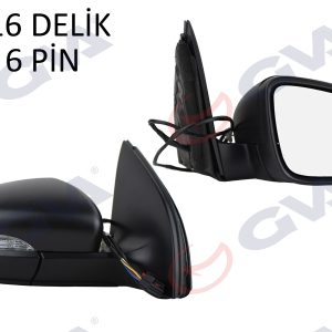 DIŞ DİKİZ AYNASI SAĞ GOLF 09 ELEKTRİKLİ ISITMALI SİNYALLİ KONVEKS 6 FİŞ VM- 6197EHPR