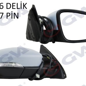 DIŞ DİKİZ AYNASI SAĞ PASSAT 11 ELEKTRİKLİ ISITMALI Ç.AYDINLATMALI ASTARLI KONVEKS 7 FİŞ VM-6194NEHPR 3AA857508B9B9