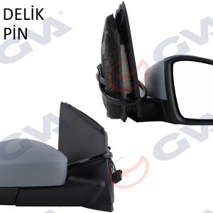 DIŞ DİKİZ AYNASI SAĞ POLO 09 ELEKTRİKLİ ISITMALI ASTARLI KONVEKS 6 FİŞ VM-388NEHPR 6R1857508K-6R1857508M