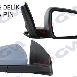 DIŞ DİKİZ AYNASI SAĞ VW POLO 17- ELEKTRİKLİ ISITMALI SİNYALLİ ASTARLI KONVEKS VM-6390EHPR 2G1857508E-2G0857538A