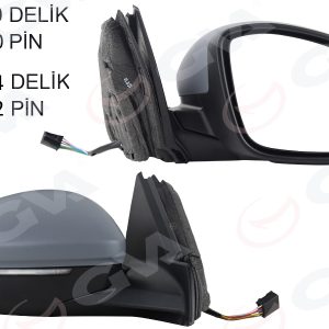 DIŞ DİKİZ AYNASI SAĞ CORSA 19- ELEKTİRKLİ KATLANABİLİR ISITMALI SİNYALLİ SENSORLÜ ASTARLI KONVEKS 983758801T-982620311T