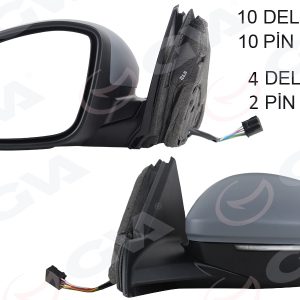 DIŞ DİKİZ AYNASI SOL CORSA 19- ELEKTİRKLİ KATLANABİLİR ISITMALI SİNYALLİ SENSORLÜ ASTARLI KONVEKS 98260233XT-982620551T