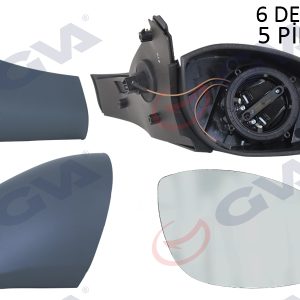 DIŞ DİKİZ AYNASI SAĞ VECTRA B 96 ELEKTRİKLİ ISITMALI KONVEKS 5 FİŞ VM-166EHR 1428718