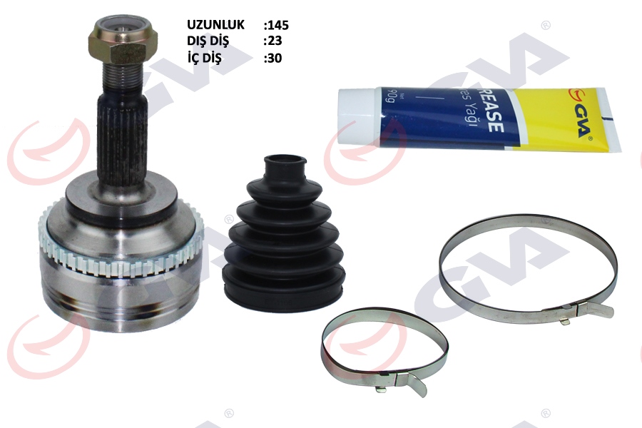 AKS KAFASI DIŞ ÖN CLIO II 98-05 KANGOO 98-08 1.5DCI ABS Lİ 44DİŞ KALIN FREZE 23x30x57.5 145mm 8200535800-8200535798-8200236110