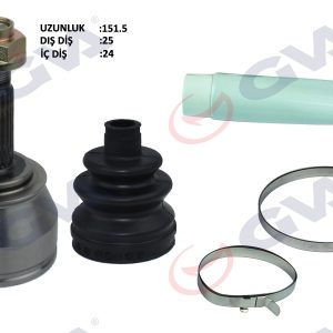 AKS KAFASI DIŞ ÖN DOBLO 1.9 JTD 01- DOBLO-ALBEA 1.3 MTJ 05- 25x24x51 152mm