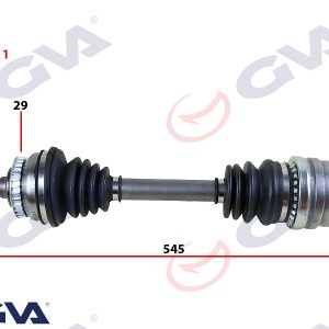 KOMPLE AKS SOL VECTRA B 1.6İ-1.8İ-2.0İ 95-03 ABS Lİ 29 DİŞ 595mm